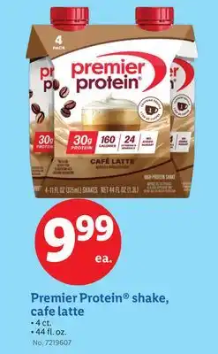 Lidl Premier Protein shake, cafe latte offer