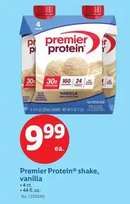 Lidl Premier Protein shake, vanilla offer