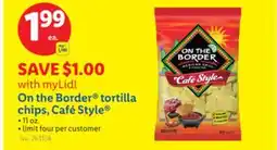 Lidl On the Border tortilla chips, Café Style offer