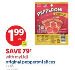 Lidl original pepperoni slices offer