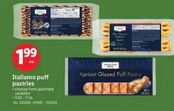 Lidl Italiamo puff pastries offer