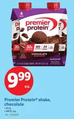 Lidl Premier Protein shake, chocolate offer