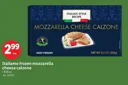 Lidl Italiamo frozen mozzarella cheese calzone offer