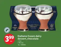 Lidl Italiamo frozen dairy dessert, chocolate offer