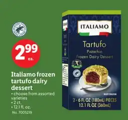 Lidl Italiamo frozen tartufo dairy dessert offer
