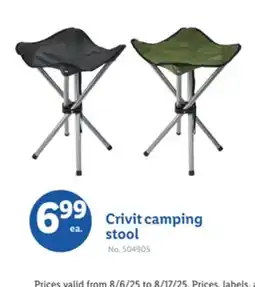 Lidl Crivit camping stool offer