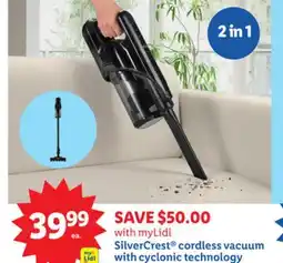 Lidl SilverCrest cordless vacuum with cyclonic technology offer