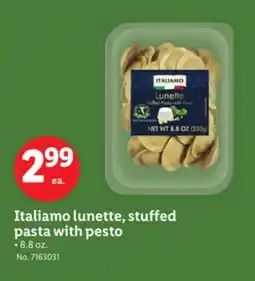 Lidl Italiamo lunette, stuffed pasta with pesto offer