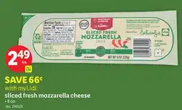 Lidl sliced fresh mozzarella cheese offer