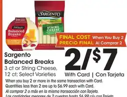 Ralphs Sargento Balanced Breaks offer