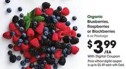 Ralphs Organic Blueberries, Raspberries or Blackberries offer