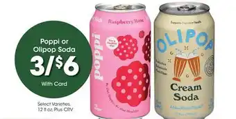 Ralphs Poppi or Olipop Soda offer