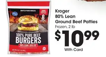 Ralphs Kroger 80% Lean Ground Beef Patties offer