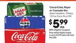 Ralphs Coca-Cola, Pepsi or Canada Dry offer