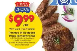 Ralphs Trimmed Tri-Tip Roasts offer