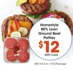 Ralphs Homestyle 80% Lean Ground Beef Patties offer