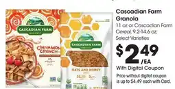 Ralphs Cascadian Farm Granola offer