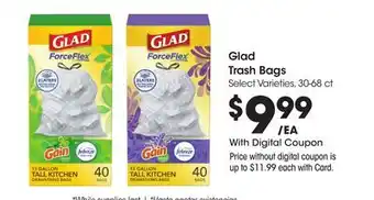Ralphs Glad Trash Bags offer