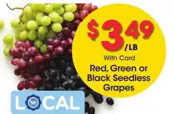 Ralphs Red, Green or Black Seedless Grapes offer