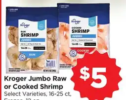 Food 4 Less Kroger Jumbo Raw or Cooked Shrimp offer