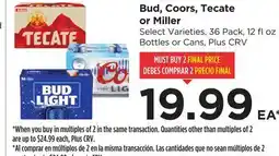 Food 4 Less Bud, Coors, Tecate or Miller offer