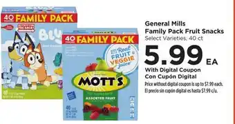 Food 4 Less General Mills Family Pack Fruit Snacks offer