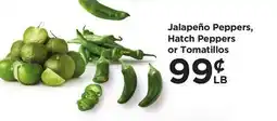 Food 4 Less Jalapeño Peppers, Hatch Peppers or Tomatillos offer