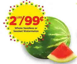 Food 4 Less Whole Seedless or Seeded Watermelon offer