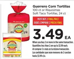 Food 4 Less Guerrero Corn Tortillas offer