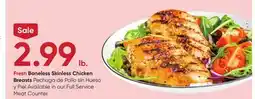 Stater Bros Fresh Boneless Skinless Chicken Breasts offer