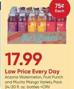 Stater Bros Arizona Watermelon, Fruit Punch and Mucho Mango Variety Pack offer