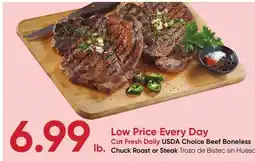 Stater Bros USDA Choice Beef Boneless Chuck Roast or Steak offer