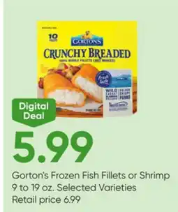 Stater Bros Gorton's Frozen Fish Fillets or Shrimp offer