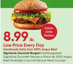 Stater Bros Signature Gourmet Burgers offer