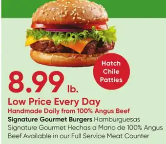 Stater Bros Signature Gourmet Burgers offer