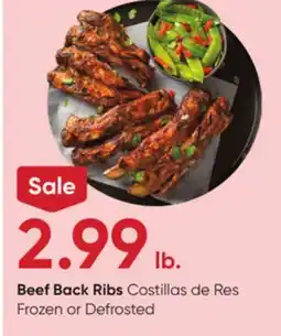Stater Bros Beef Back Ribs offer