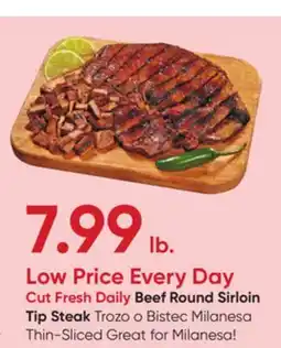Stater Bros Beef Round Sirloin Tip Steak offer