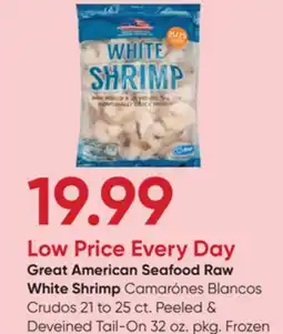 Stater Bros Great American Seafood Raw White Shrimp offer