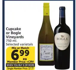 Albertsons Cupcake or Bogle Vineyards offer