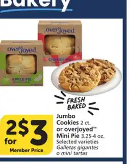 Albertsons Jumbo Cookies 2 ct. or overjoyed Mini Pie 3.25-4 oz offer