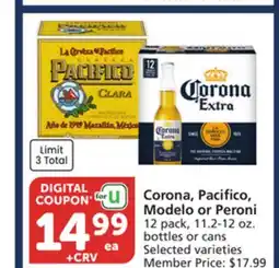 Albertsons Corona, Pacifico, Modelo or Peroni offer
