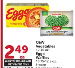 Albertsons C & W Vegetables 12-16 oz. Eggo Waffles 10.75-12.3 oz offer