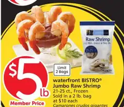 Albertsons waterfront BISTRO Jumbo Raw Shrimp offer