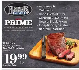 Pavilions USDA Prime Black Angus Beef New York Strip Steak offer