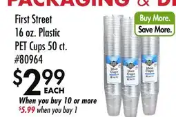 Smart & Final First Street 16 oz. Plastic PET Cups 50 ct offer