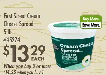 Smart & Final First Street Cream Cheese Spread offer
