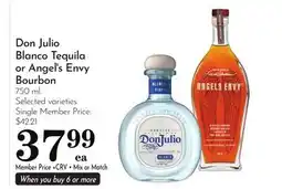 Pavilions Don Julio Blanco Tequila or Angel's Envy Bourbon offer