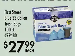 Smart & Final First Street Blue 33 Gallon Trash Bags offer