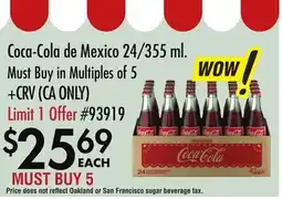 Smart & Final Coca-Cola de Mexico offer