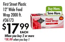 Smart & Final First Street Plastic 12 Wide Food Wrap 2000 ft offer